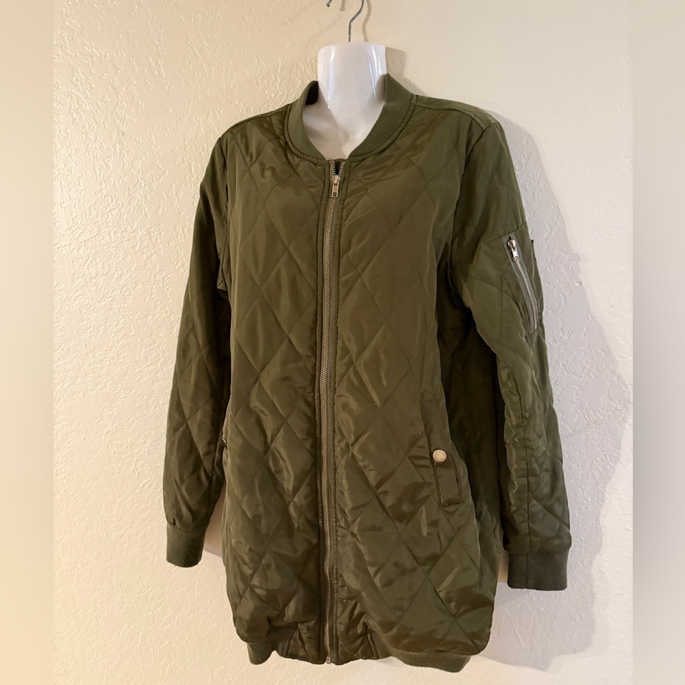 Better Be Green Quilted Bomber Jacket